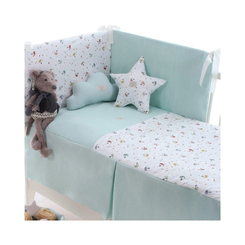 Colcha y Protector de Cuna Ballena de Uzturre