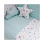 Colcha y Protector de Cuna Ballena de Uzturre Mint