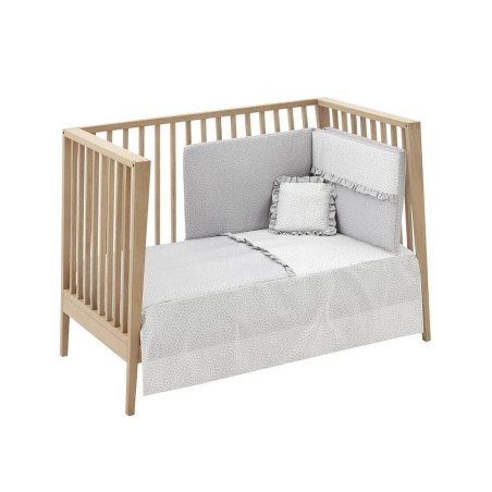 Colcha y Protector para Cuna Liberty de Cambrass Gris