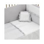 Colcha y Protector para Cuna Liberty de Cambrass Gris