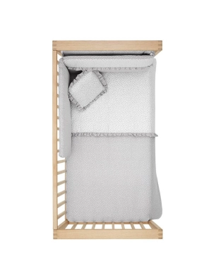Colcha y Protector para Cuna Liberty de Cambrass Gris