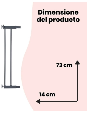 Extensión de Barrera 14 cm Easy Close de Safety Negro