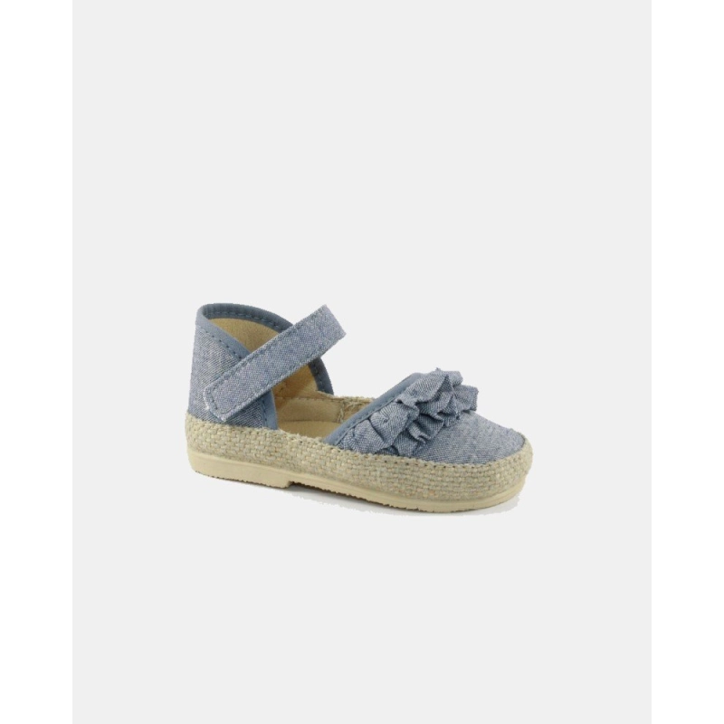 Sandalia con Velcro y Volante de Vul·ladi