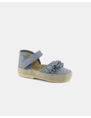 Sandalia con Velcro y Volante de Vulladi
