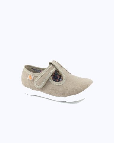 Zapatos Dimoni con velcro de Vulladi Taupe
