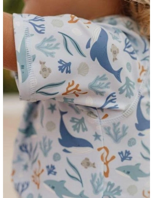 Camiseta Manga Corta Ocean de Little Dutch Dreams Blue