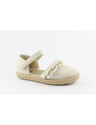 Sandalias con Suela y Volantes de Vulladi Beige