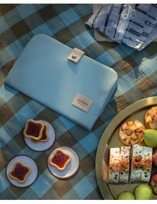 Portadocumentos Eco Leo de Giraffa Bianca e Blu Mint