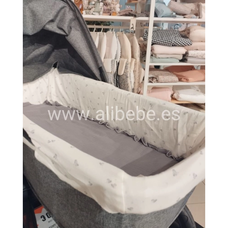 Colcha Interior para Capazo Con Muselina Bámbula de Uzturre