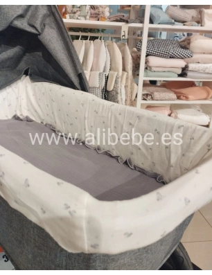 Colcha Interior para Capazo Con Muselina Bámbula de Uzturre