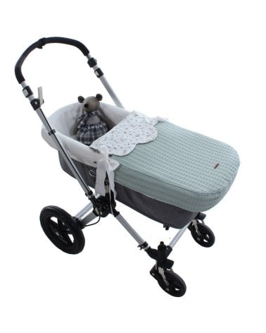 Saco Reversible para Capazo Bambi de Uzturre Mint