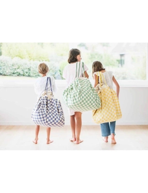 Alfombra y Saco de Juegos Reversible de Play & Go Vichy Green