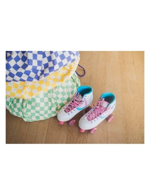 Alfombra y Saco de Juegos Reversible de Play & Go Vichy Green