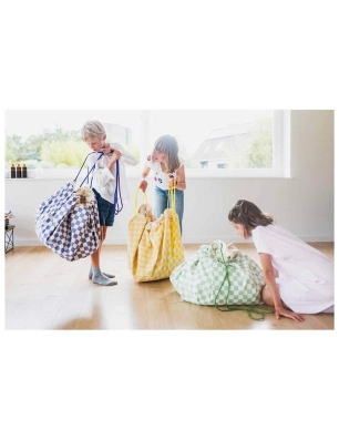 Alfombra y Saco de Juegos Reversible de Play & Go Vichy Green