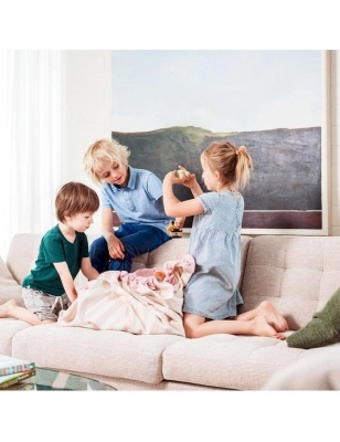 Alfombra de Juegos 140cm 2 en 1 de Play&Go Rayas Rosa