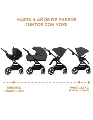 Cochecito 2 en 1 Yoxi de Kinderkraft Moonlight Grey