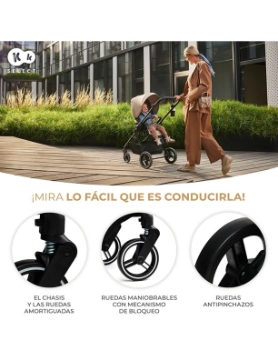 Cochecito 2 en 1 Yoxi de Kinderkraft Moonlight Grey