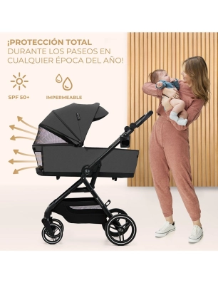 Cochecito 2 en 1 Yoxi de Kinderkraft Moonlight Grey