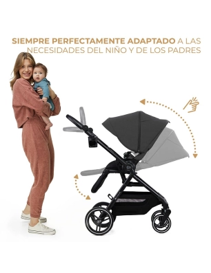 Coche Yoxi 2 en 1 de Kinderkraft Moonlight Grey