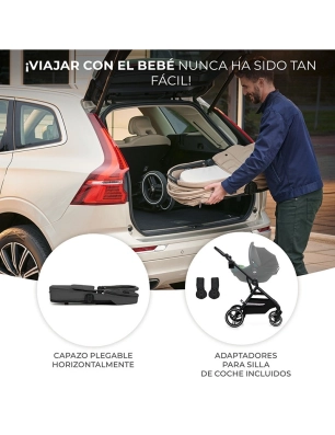 Cochecito 2 en 1 Yoxi de Kinderkraft Moonlight Grey