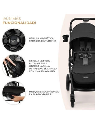 Cochecito 2 en 1 Yoxi de Kinderkraft Moonlight Grey