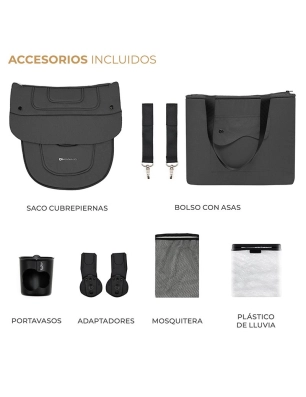 Coche Yoxi 2 en 1 de Kinderkraft Moonlight Grey