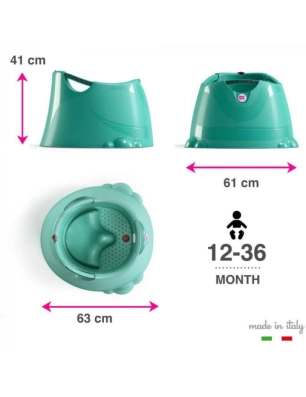 Bañera con Asiento Opla de Ok Baby Azul Turquesa