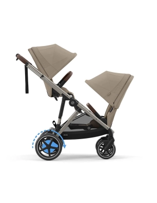 Cochecito Gemelar Cybex e-Gazelle S Beige