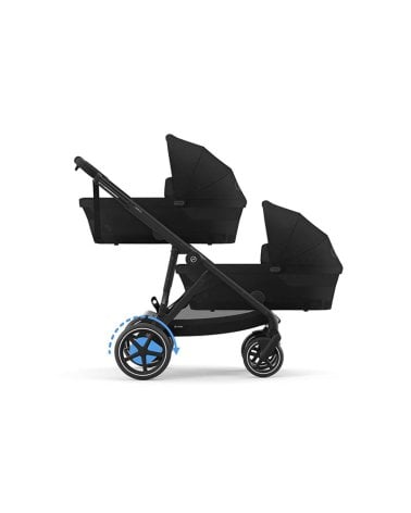 Cochecito Gemelar Cybex e-Gazelle S Moon Black