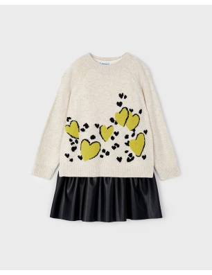 Vestido Combinado Tricot De Mayoral