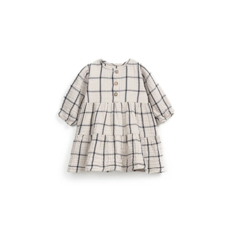 Vestido Tejido A Cuadros De Play Up