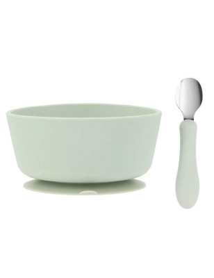 Set Bol de Silicona y Cuchara de Acero de Tutete