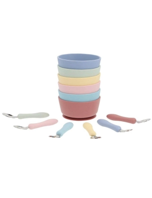 Set Bol de Silicona y Cuchara de Acero de Tutete