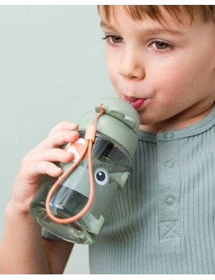 Botella con Pajita 280ml de Done by Deer Verde