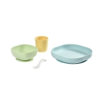Vajilla de Silicona de 4 piezas de Béaba Amarillo