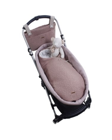 Saco Capazo Cruzado Benjamín Bucle de Uzturre Rosa Nude