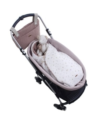 Saco Capazo Cruzado Benjamín Bucle de Uzturre Rosa Nude