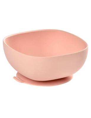 Bol de Silicona con Ventosa de Béaba Rosa