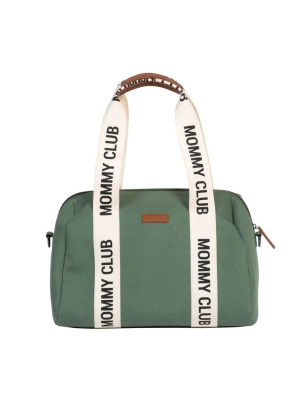 Bolso Mommy Club Signature Canvas de Childhome Verde