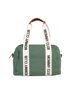 Bolso Mommy Club Signature Canvas de Childhome Verde