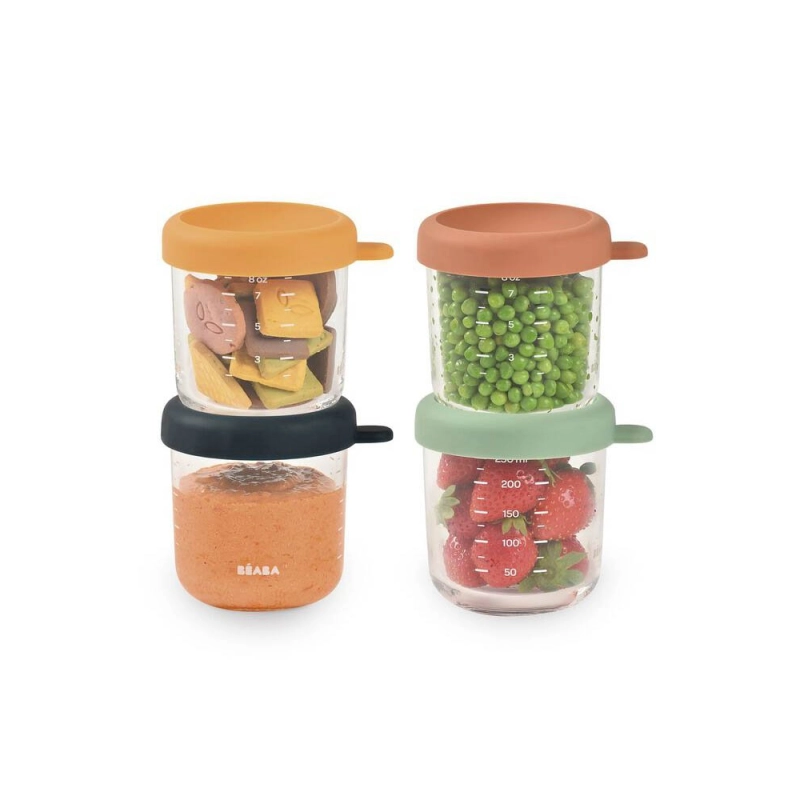 Pack de 4 de Tarros de Cristal 250ml de Béaba