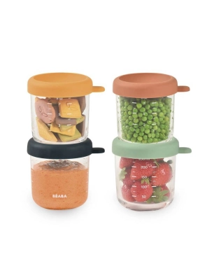 Pack 4 Tarros Cristal 250ml de Beaba