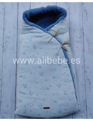 Saco Capazo Cruzado Telma Interior Mouton de Uzturre Azul