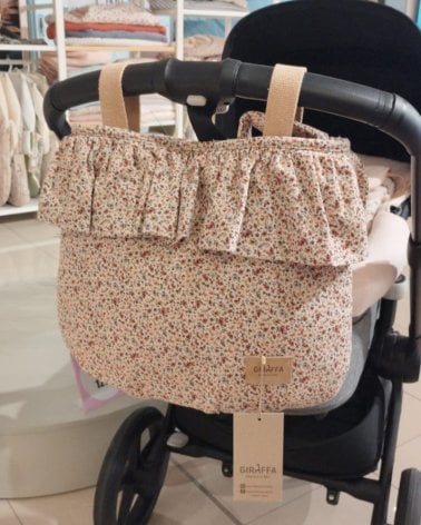 Bolso Panera con Volante Lily de Giraffa Bianca e Blu