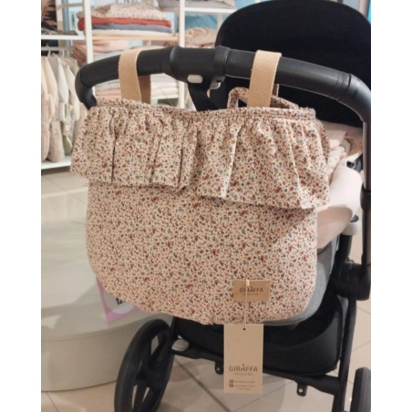 Bolso Panera con Volante Lily de Giraffa Bianca e Blu