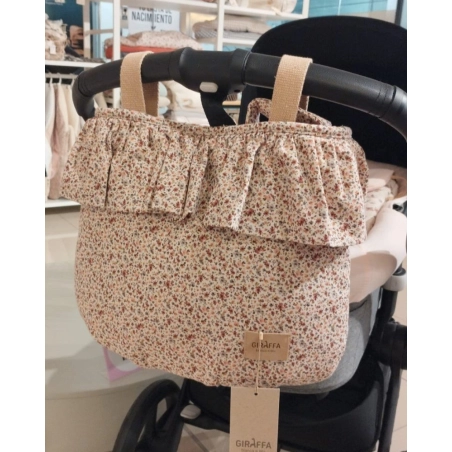 Bolso Panera con Volante Lily de Giraffa Bianca e Blu