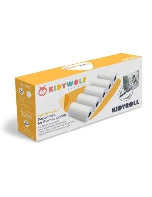 Pack de 5 Rollos papel Adhesivo para Kidyprint de Kidywolf