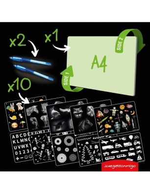 Pizarra Mágica Fluorescente de Pintafluo A4