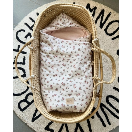Saco Cuco Capucha Andrea Interior Punto de Giraffa Bianca e Blu Rosa