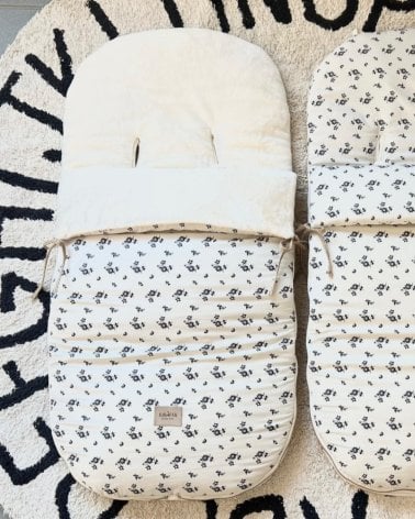 Saco Buga Greta Pelo Crema de Giraffa Bianca e Blu